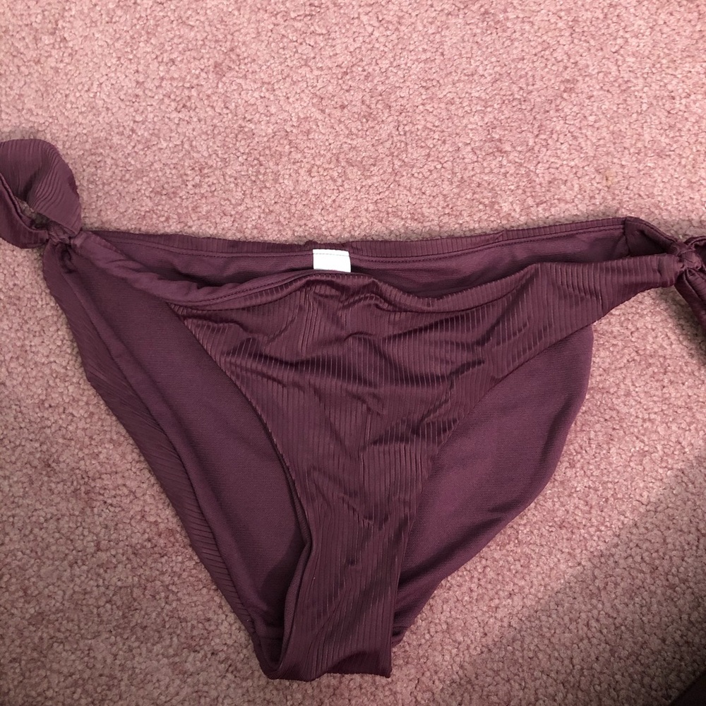 Maroonish color tie bikini bottoms